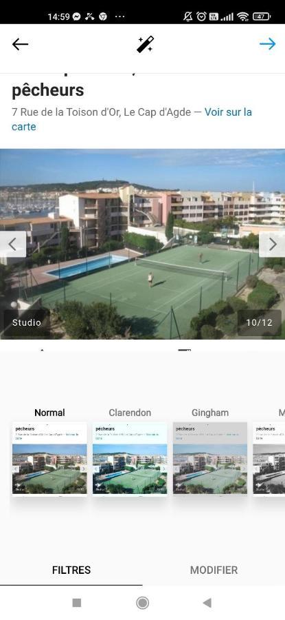 Studio Cabine Ile Des Pecheurs Cap D'Agde Tennis Exterior foto