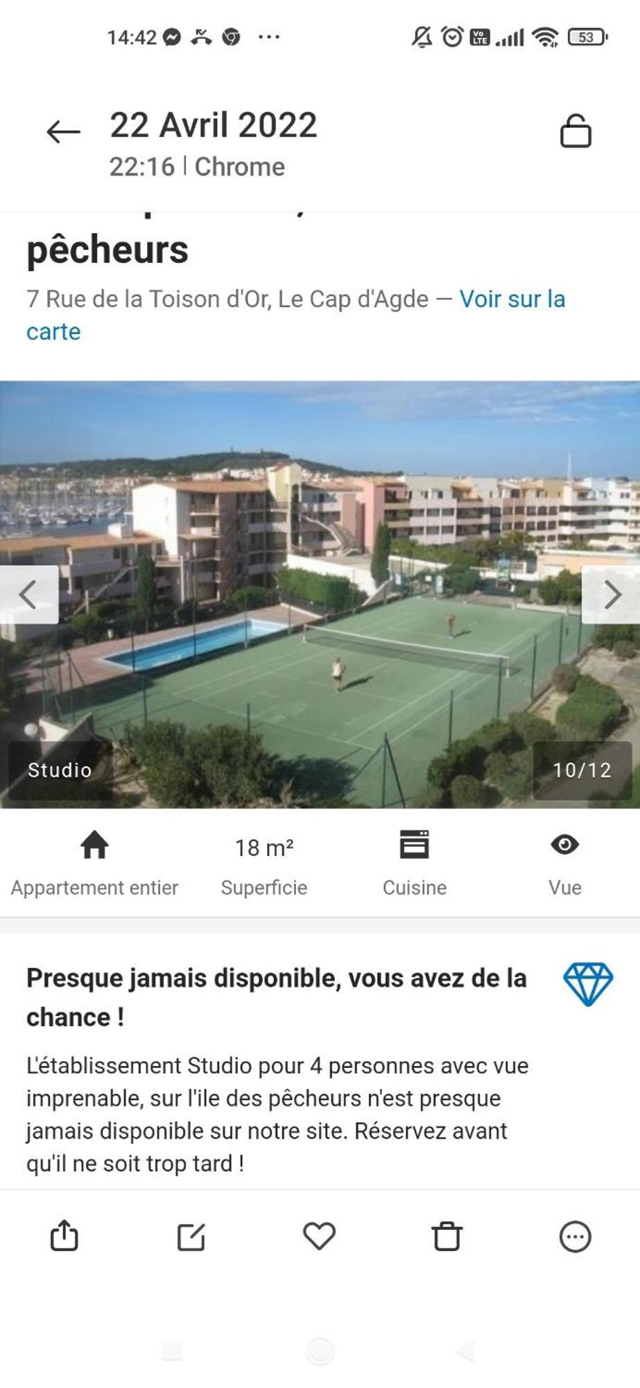 Studio Cabine Ile Des Pecheurs Cap D'Agde Tennis Exterior foto